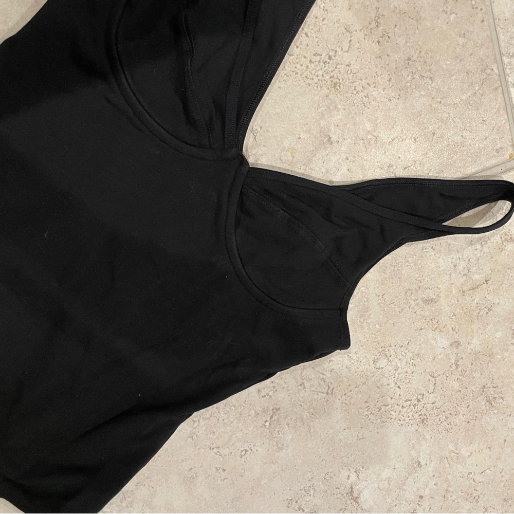 Aritzia The Group Babaton Contour Black Bodysuit Minimalist Summer Everyday Wear - Picture 2 of 3